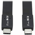Tripp Lite USB C Cable Flat USB 3.1 10 Gbps M/M Thunderbolt 3 Black 16in - 1.33 ft USB-C Data Transfer Cable for Smartphone, Computer, Charger, Power Bank, Notebook, Docking Station, Wall Charger, Mac...  - U420-16N-G25AFL - eCommerce Business Prime