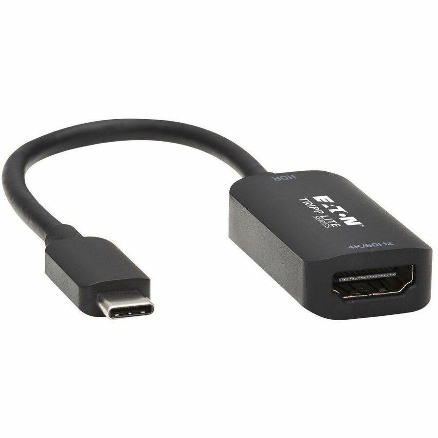 Tripp Lite USB C to HDMI Adapter Cable 4K 60Hz M/F Thunderbolt 3 DP 1.2 6in - 1 x Type C Male USB - 1 x HDMI Female Digital Audio/Video - 4096 x 2160 Supported - Nickel Connector - Gold Contact - Blac...  - U444-06N-HDR-B - eCommerce Business Prime