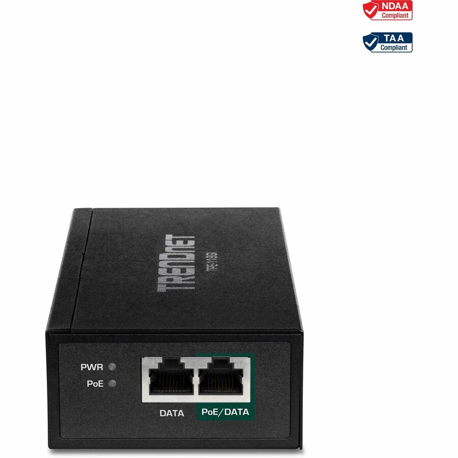 TRENDnet Gigabit PoE++ Injector, Convert A Non-PoE Port to A PoE++ Gigabit Port, PoE (15.4W), PoE+ (30W), Or PoE++ (95W), Up to 100m (328 ft), Integrated Power Supply, Black, TPE-119GI - 1 Gigabit Eth...  - TPE-119GI - eCommerce Business Prime