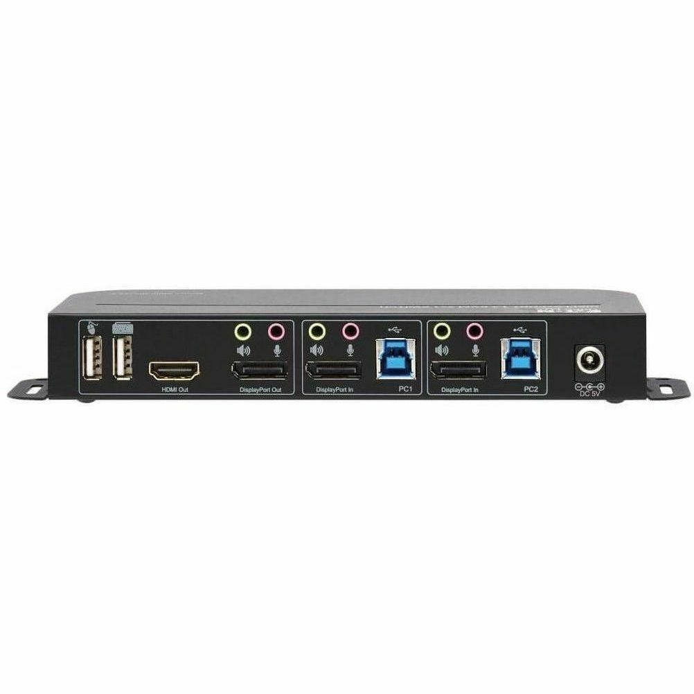 Tripp Lite DisplayPort USB KVM Switch 2-Port 4K 60Hz HDR DP 1.4 USB Cables - 2 Computer(s) - 1 Local User(s) - 4096 x 2160 - 6 x USB - 1 x HDMI - 3 x DisplayPort - B005-DPUA2-K - eCommerce Business Prime
