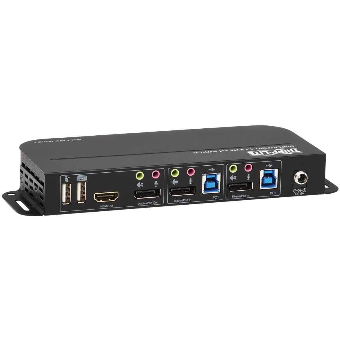 Tripp Lite DisplayPort USB KVM Switch 2-Port 4K 60Hz HDR DP 1.4 USB Cables - 2 Computer(s) - 1 Local User(s) - 4096 x 2160 - 6 x USB - 1 x HDMI - 3 x DisplayPort - B005-DPUA2-K - eCommerce Business Prime
