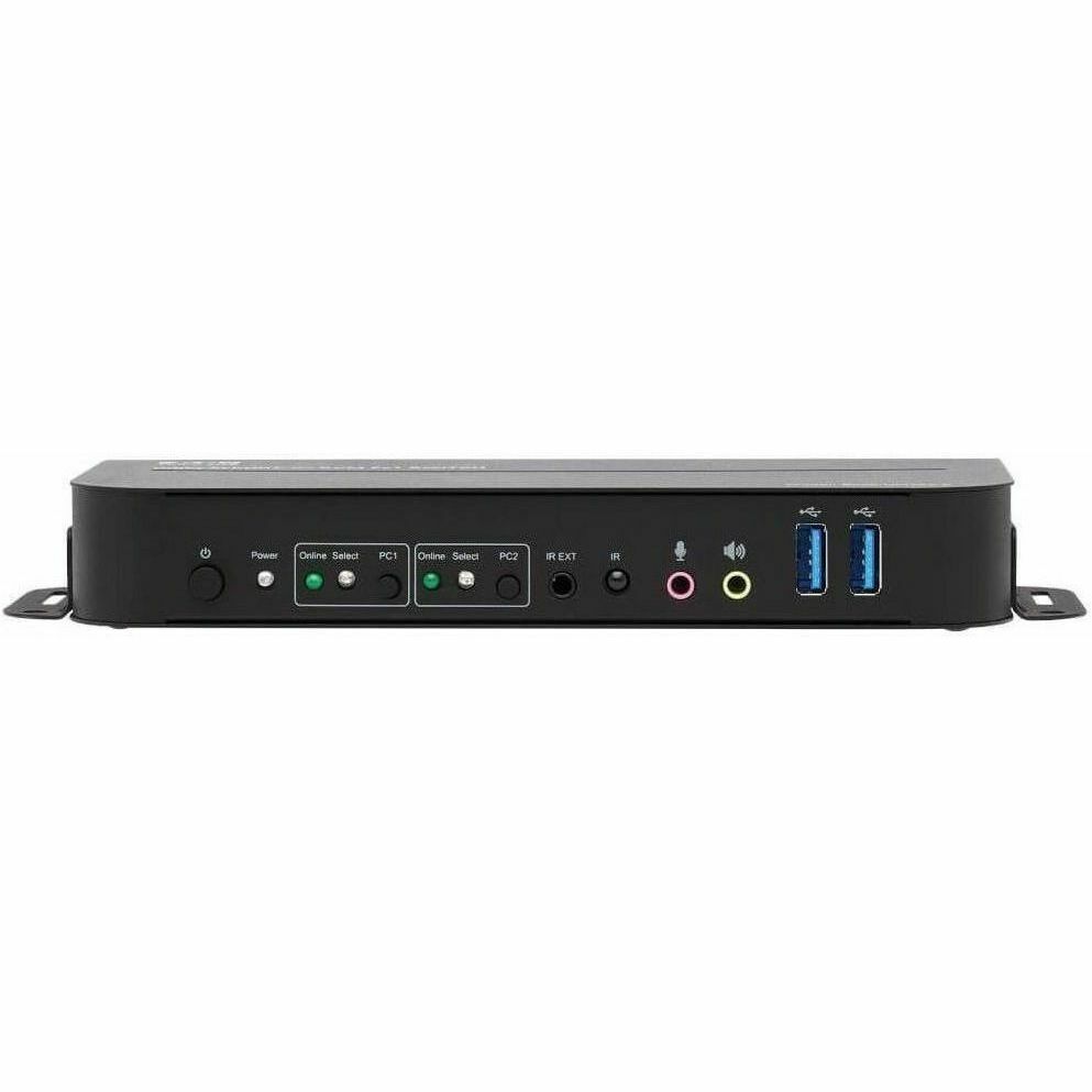 Tripp Lite DisplayPort USB KVM Switch 2-Port 4K 60Hz HDR DP 1.4 USB Cables - 2 Computer(s) - 1 Local User(s) - 4096 x 2160 - 6 x USB - 1 x HDMI - 3 x DisplayPort - B005-DPUA2-K - eCommerce Business Prime