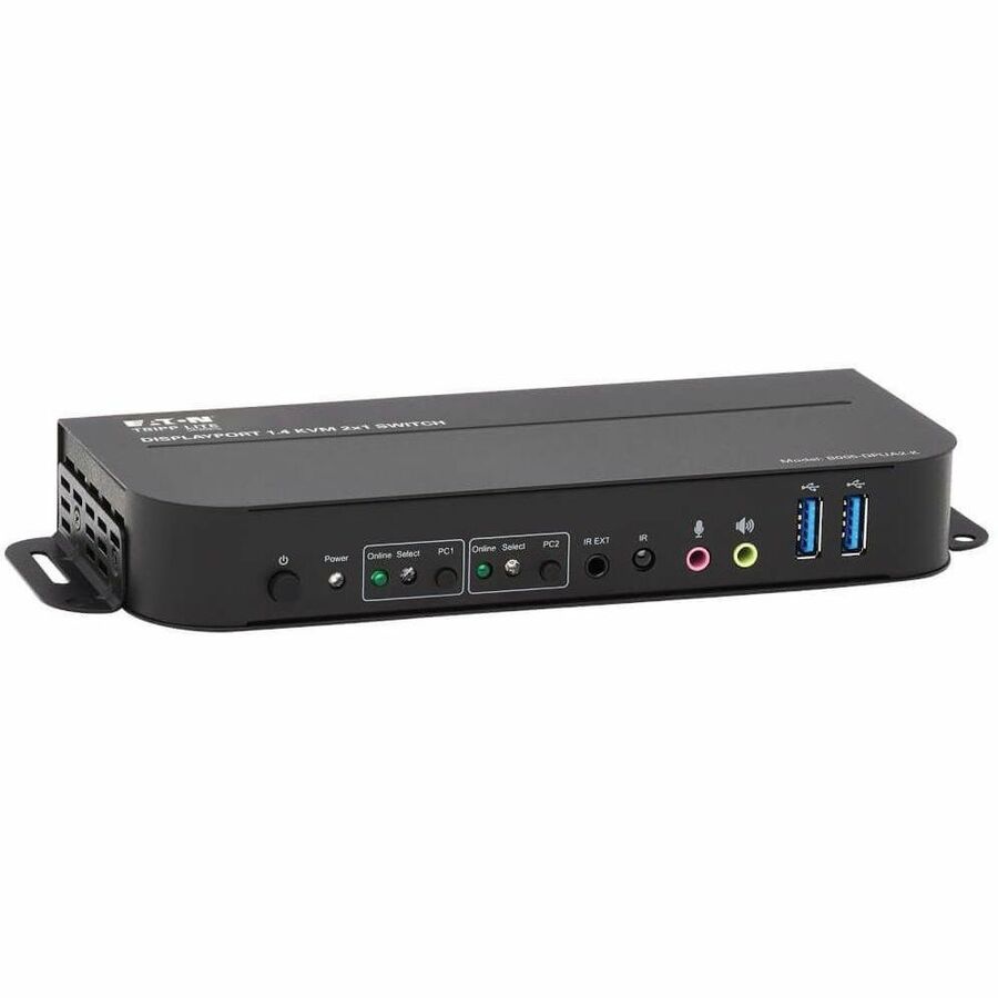 Tripp Lite DisplayPort USB KVM Switch 2-Port 4K 60Hz HDR DP 1.4 USB Cables - 2 Computer(s) - 1 Local User(s) - 4096 x 2160 - 6 x USB - 1 x HDMI - 3 x DisplayPort - B005-DPUA2-K - eCommerce Business Prime