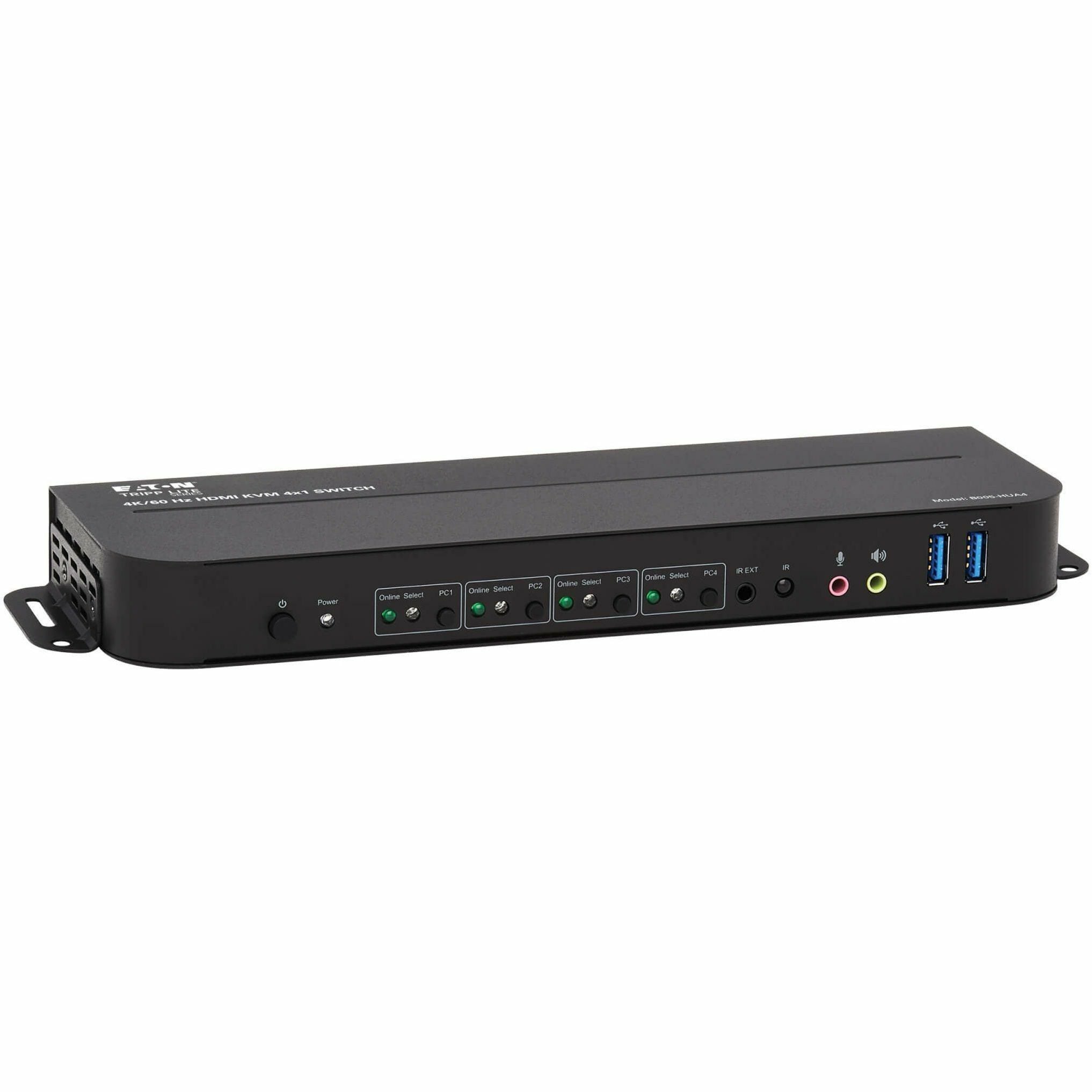 Tripp Lite HDMI USB KVM Switch 4-Port 4K 60Hz HDR HDCP 2.2 IR USB Sharing - 4 Computer(s) - 1 Local User(s) - 4096 x 2160 - 8 x USB - 5 x HDMI - B005-HUA4 - eCommerce Business Prime