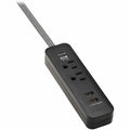 Tripp Lite Surge Protector Power Strip 2-Outlet with 2 USB Ports 2.1A 6ft Cord - 2 x NEMA 5-15/20R, 2 x USB - 1800 VA - 450 J - 120 V AC Input - TLP206USB - eCommerce Business Prime