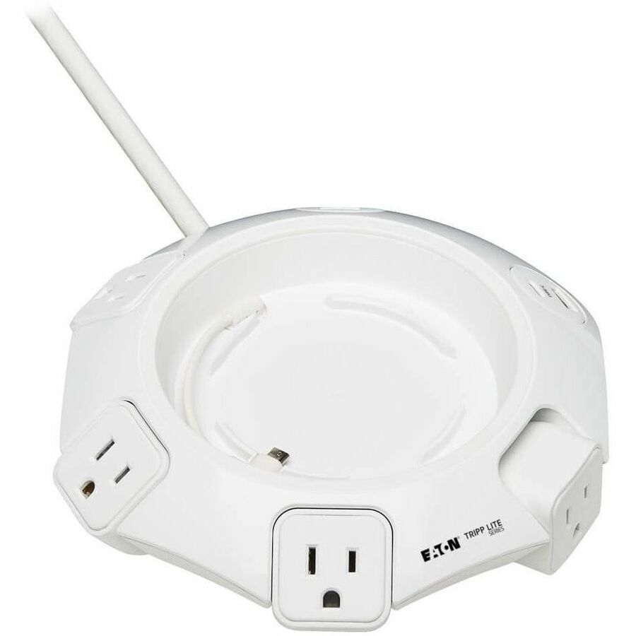 Tripp Lite Conference Surge Protector 4 Outlets, USB C Port, 3 USB-A Ports, Micro-USB Port - 4 x NEMA 5-15R, 4 x USB - 1800 VA - 1080 J - 120 V AC Input - TLP48USBCUFO - eCommerce Business Prime