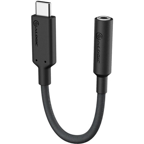 ALOGIC Elements PRO 10cm USB-C to 3.5mm Audio Adapter - Black - 3.94" Mini-phone/USB-C Audio Cable for Audio Device, Phone, Tablet, Headphone, Speaker, Amplifier, Mobile Phone, Notebook, Microphone -  - ELPC35A-BK - eCommerce Business Prime