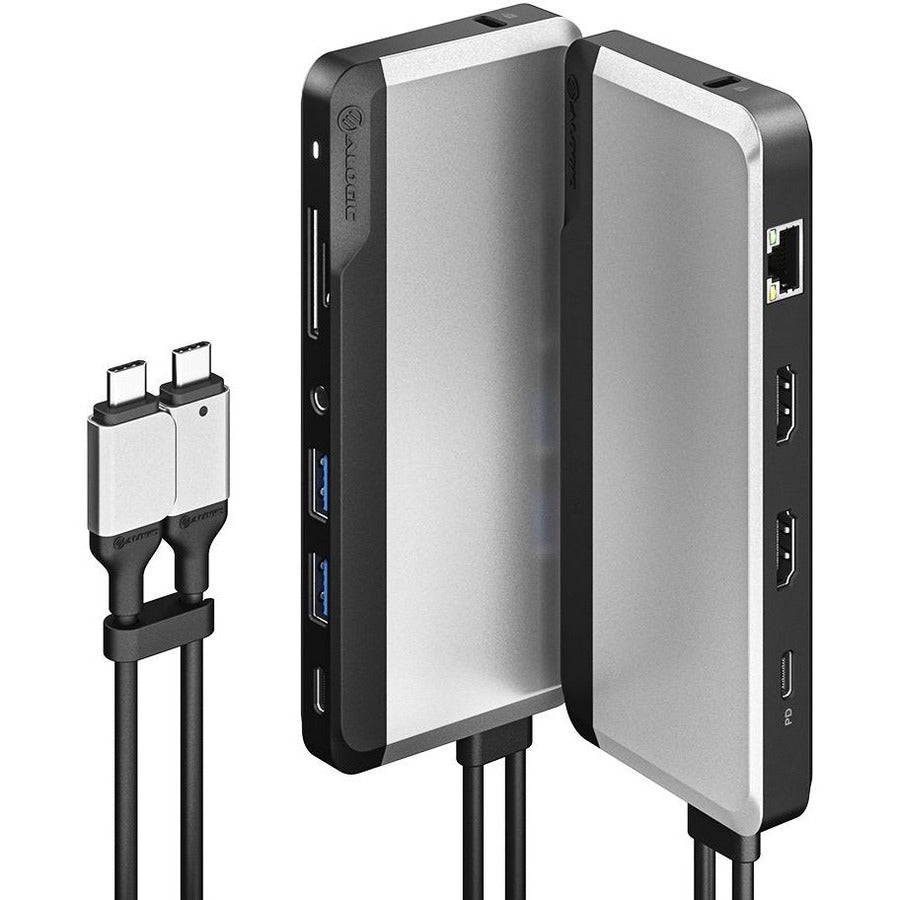 ALOGIC USB-C Super Dock - 10-in-1 with Dual Display 4K 60Hz Support - SPACE GREY - for Notebook/Tablet PC - 100 W - USB Type C - 4 x USB Ports - USB Type-C - Network (RJ-45) - HDMI - Wired - eCommerce Business Prime