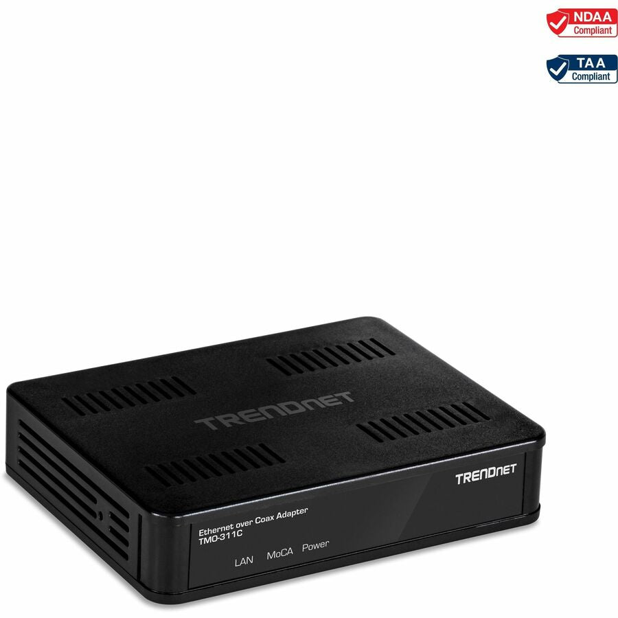TRENDnet Ethernet Over Coax Adapter, Backward Compatible with MoCA 2.0, Gigabit LAN Port, Supports Net Throughput Up to 1Gbps, Supports Up to 16 Nodes On One Network, Black, TMO-311C - MoCA 2.0 Ethern...  - TMO-311C - eCommerce Business Prime