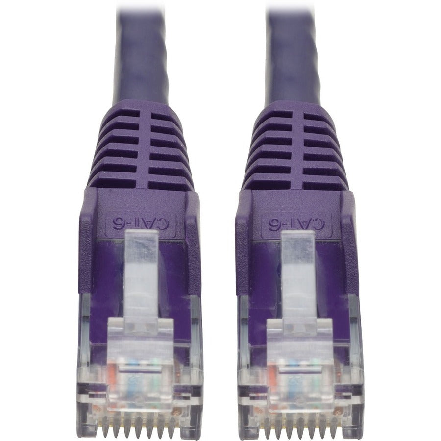 Tripp Lite 20ft Cat6 Gigabit Snagless Molded Patch Cable RJ45 M/M Purple 20' - 20ft - 1 x RJ-45 Male - 1 x RJ-45 Male - Purple - N201-020-PU - eCommerce Business Prime