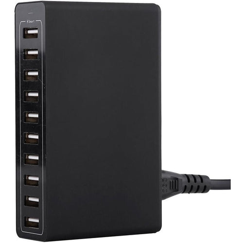 4XEM 50W 10-Port USB Home Charger - 1 Pack - 50 W - 120 V AC, 230 V AC Input - 5 V DC/2.40 A Output - Black - 4XPOWER10USB - eCommerce Business Prime