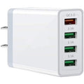 4XEM UC04 4-Port Charger Adapter - 1 Pack - 18 W - 120 V AC, 230 V AC Input - 5 V DC/3.10 A, 9 V DC, 12 V DC Output - White - 4XPOWER4USB - eCommerce Business Prime