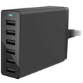 4XEM 6-Port USB Charger - 1 Pack - 120 V AC, 230 V AC Input - 5 V DC/10 A Output - Black - 4XPOWER6USB - eCommerce Business Prime