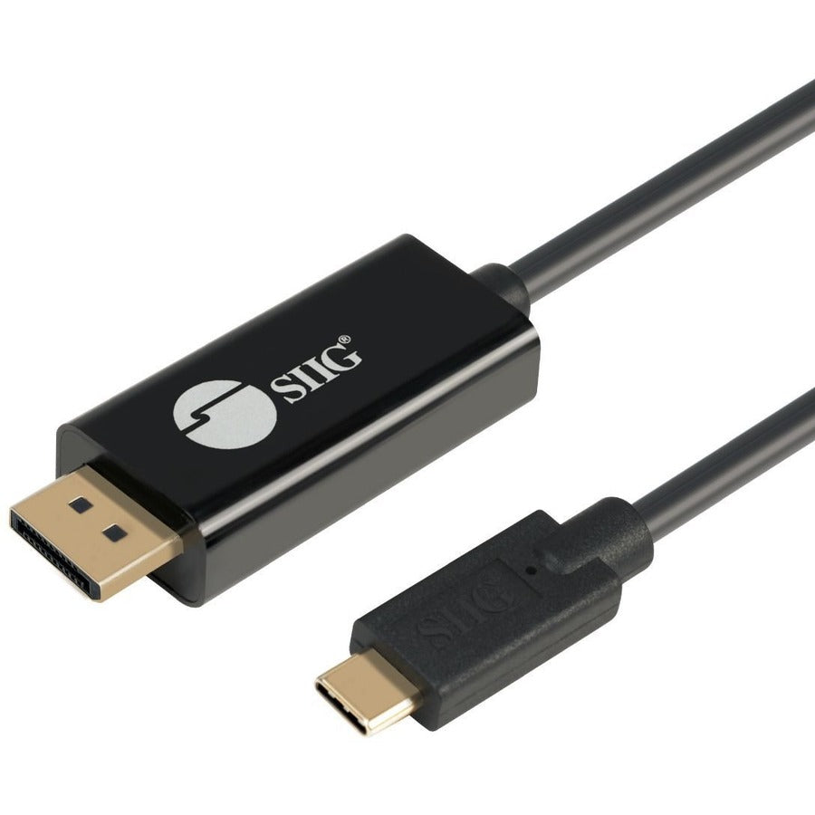 SIIG USB-C to DisplayPort Active Cable 4K 60Hz HDR - 2M - Thunderbolt 3 Compatible - Plug-n-Play - CB-TC0K11-S1 - eCommerce Business Prime