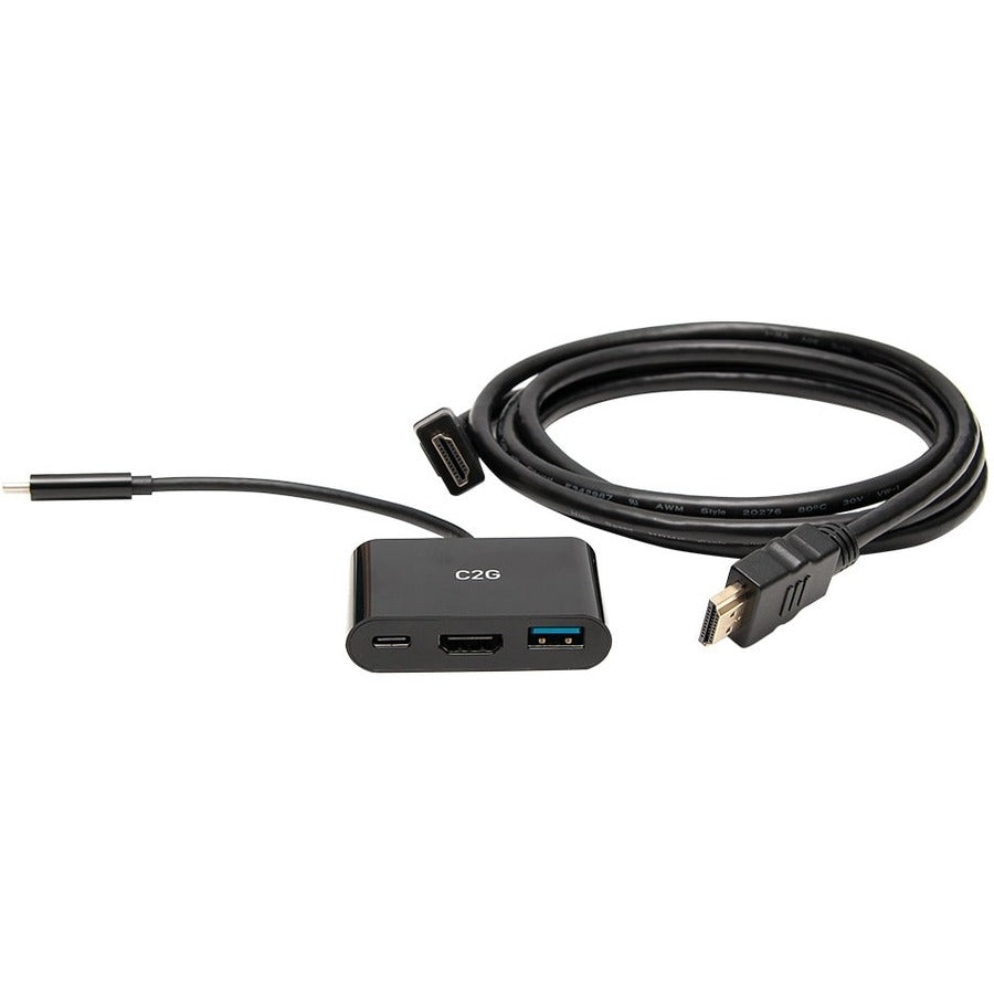 C2G USB C Mini Docking Station Kit for Chromebook - 6ft HDMI Cable Included - for Notebook - 60 W - USB Type C - 3 x USB Ports - 1 x USB 3.0 - HDMI - Wired - C2G54476 - eCommerce Business Prime