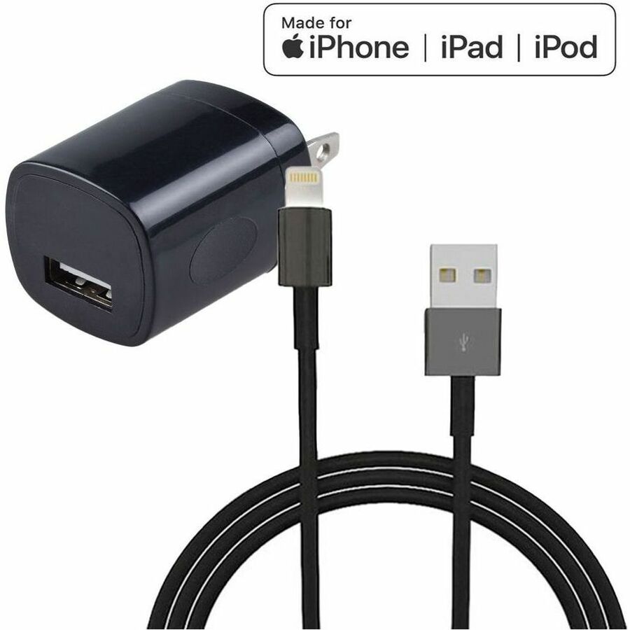 4XEM iPhone 3ft Charger Combo (Black) - Black - 4XAPPLKIT3BK - eCommerce Business Prime