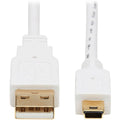 Tripp Lite Safe-IT USB-A to USB Mini-B Antibacterial Cable (M/M), USB 2.0, White, 3 ft. - 3 ft Mini USB/USB Data Transfer Cable for Computer, Notebook, Multimedia Device, Digital Camera, Smartphone, P...  - U030AB-003-WH - eCommerce Business Prime