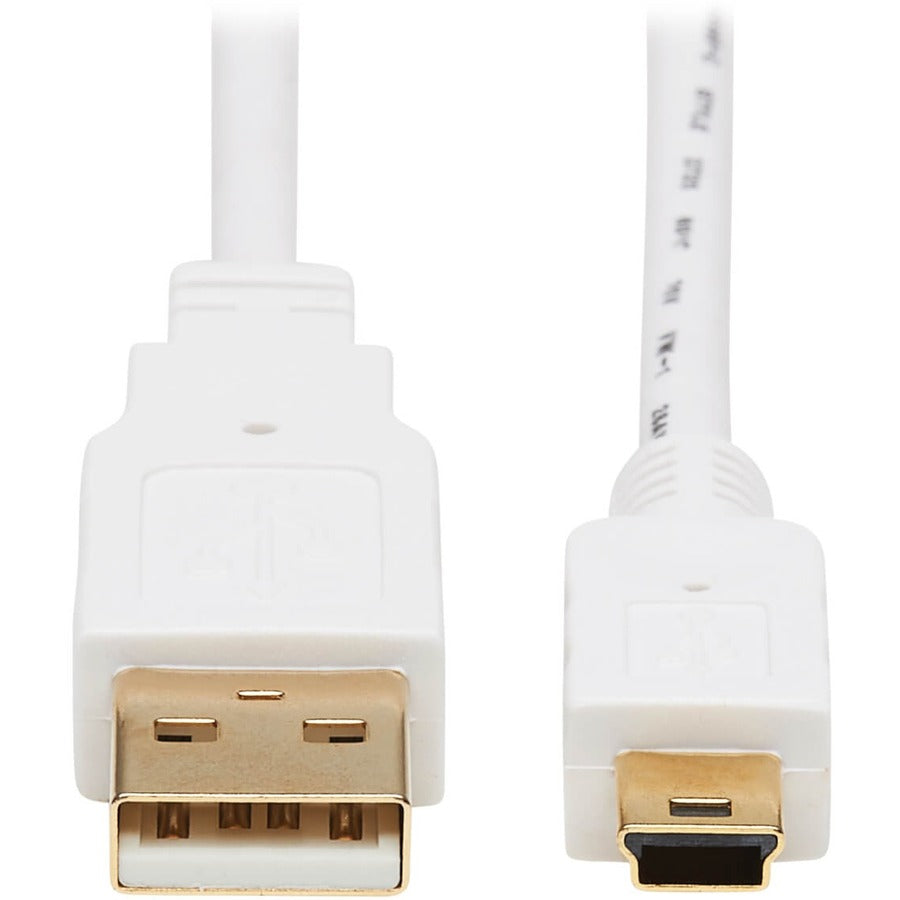 Tripp Lite Safe-IT USB-A to USB Mini-B Antibacterial Cable (M/M), USB 2.0, White, 3 ft. - 3 ft Mini USB/USB Data Transfer Cable for Computer, Notebook, Multimedia Device, Digital Camera, Smartphone, P...  - U030AB-003-WH - eCommerce Business Prime