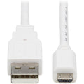 Tripp Lite Safe-IT USB-A to USB Micro-B Antibacterial Cable (M/M), USB 2.0, White, 3 ft. - 3 ft Micro-USB/USB Data Transfer Cable for Computer, Notebook, Multimedia Device, Smartphone, Digital Camera,...  - U050AB-003-WH - eCommerce Business Prime