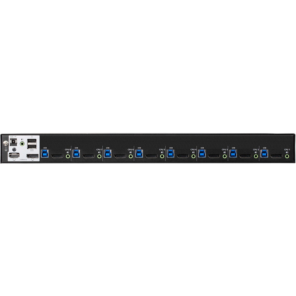 ATEN CS19208 8-Port USB 3.0 4K DisplayPort KVM Switch with Rack Mounting Kit - 8 Computer(s) - 1 Local User(s) - 4096 x 2160 - 12 x USB - 1 x HDMI - 9 x DisplayPort - CS19208 - eCommerce Business Prime