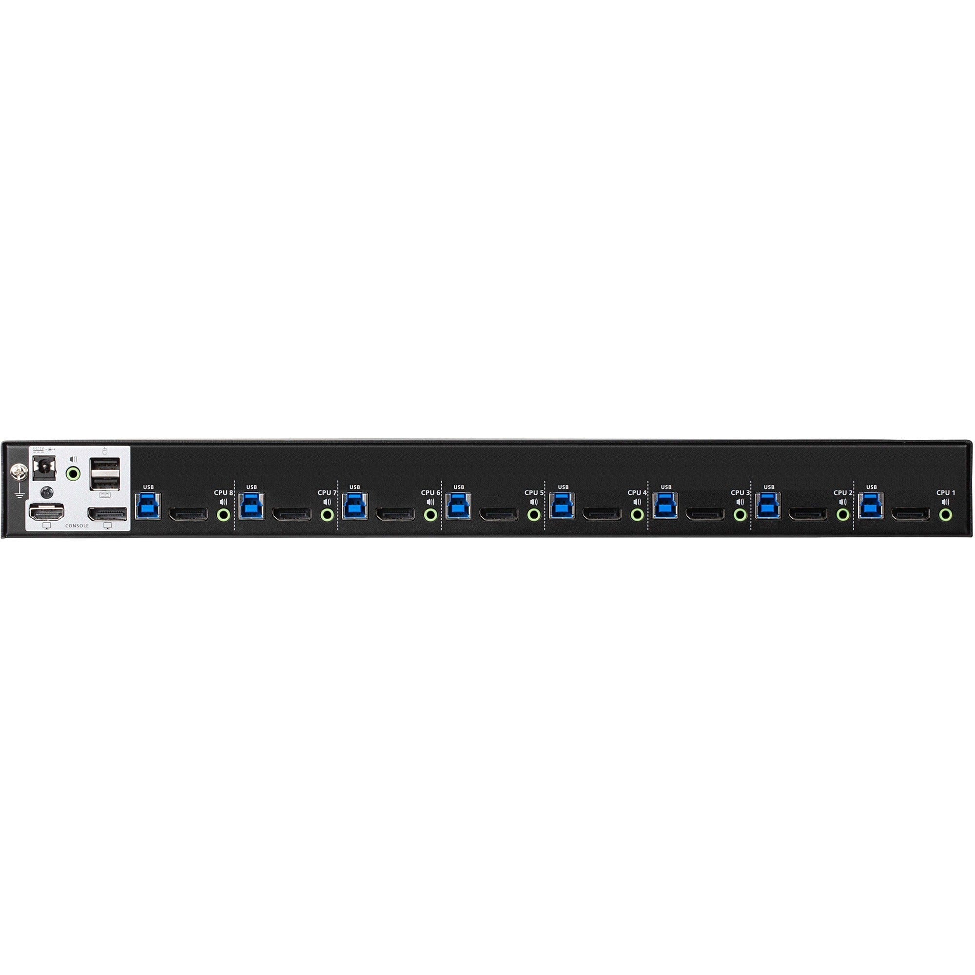 ATEN CS19208 8-Port USB 3.0 4K DisplayPort KVM Switch with Rack Mounting Kit - 8 Computer(s) - 1 Local User(s) - 4096 x 2160 - 12 x USB - 1 x HDMI - 9 x DisplayPort - CS19208 - eCommerce Business Prime