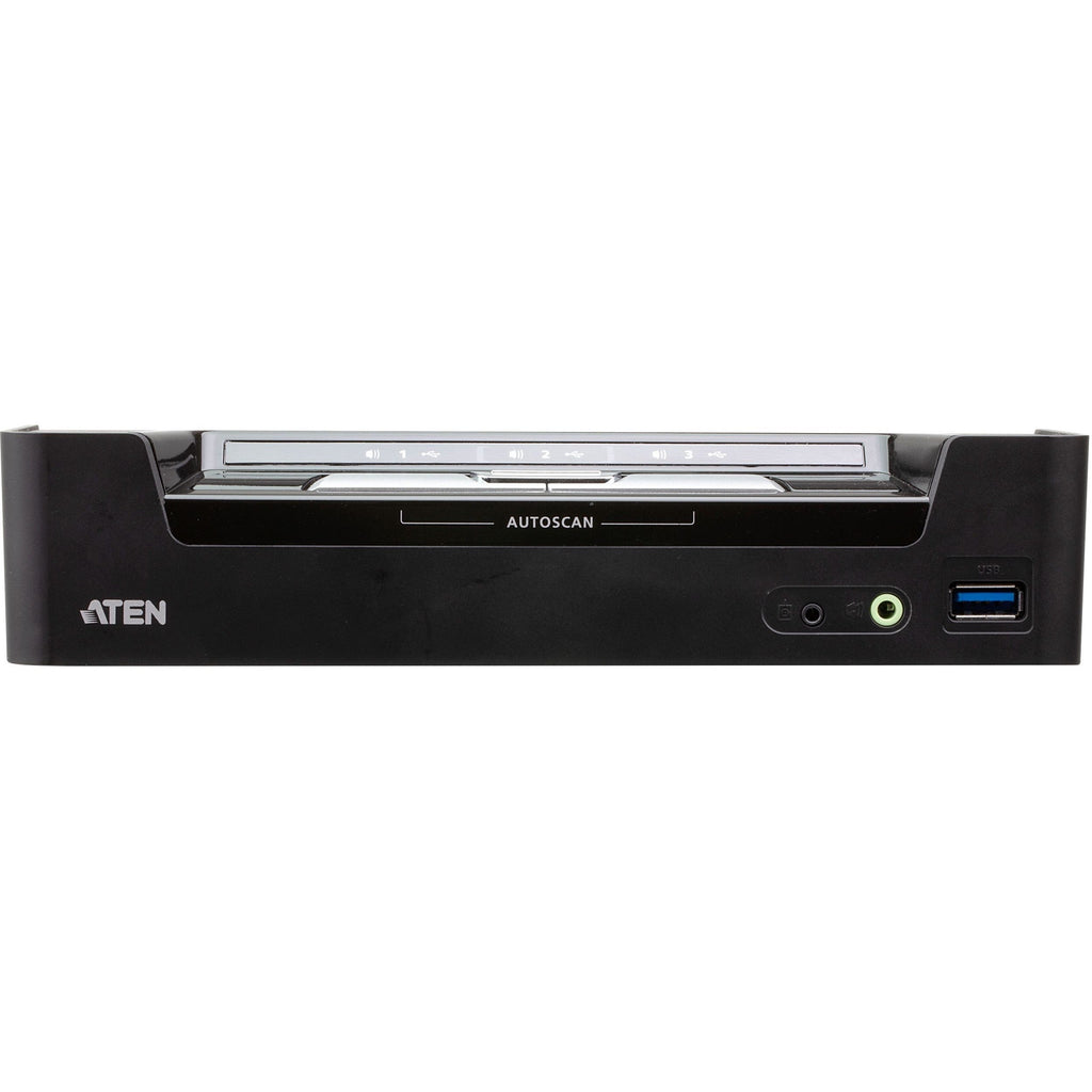 ATEN CS1953 3-Port USB-C DisplayPort Hybrid KVMP Switch - 3 Computer(s) - 4096 x 2160 - 7 x USB - 3 x DisplayPort - CS1953 - eCommerce Business Prime