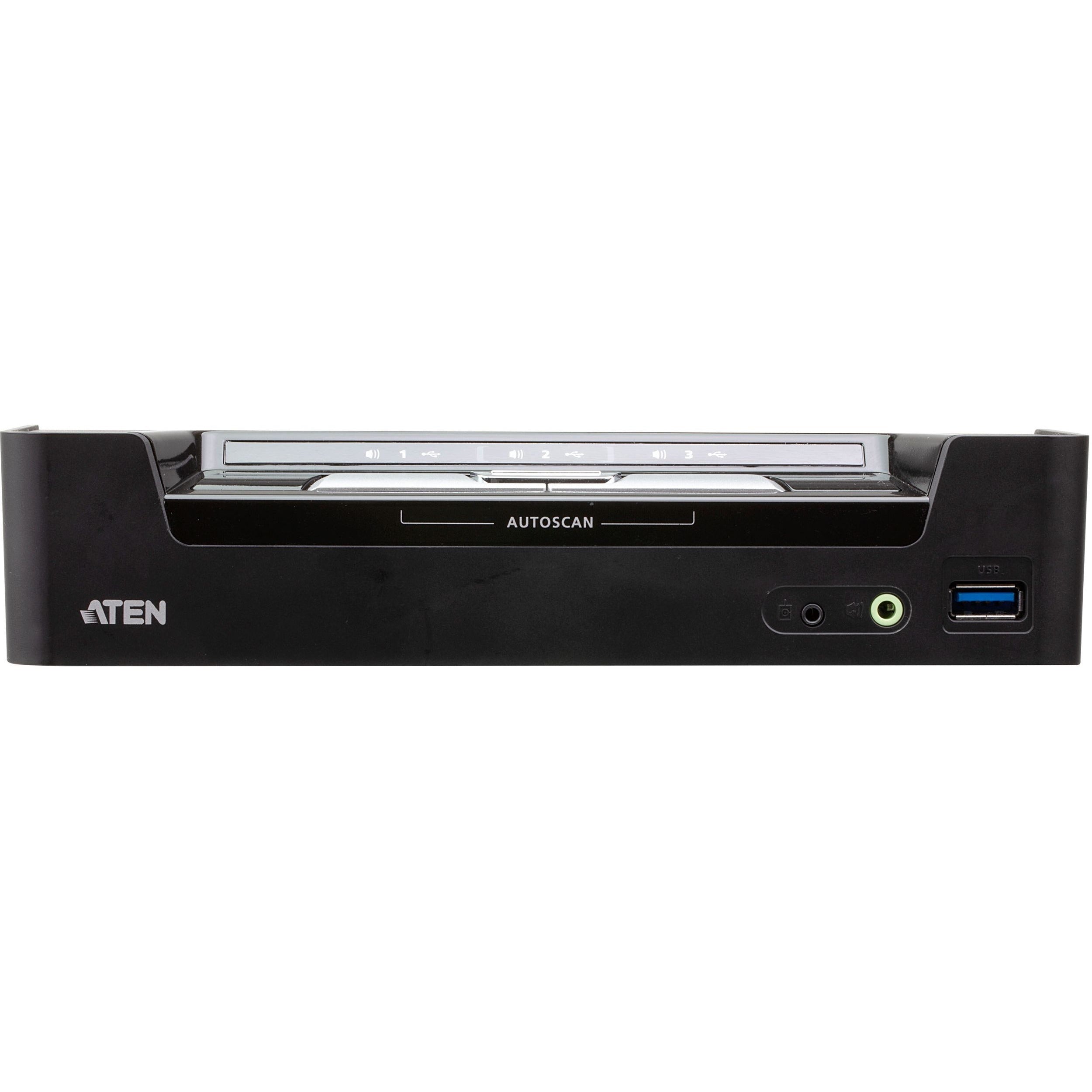ATEN CS1953 3-Port USB-C DisplayPort Hybrid KVMP Switch - 3 Computer(s) - 4096 x 2160 - 7 x USB - 3 x DisplayPort - CS1953 - eCommerce Business Prime