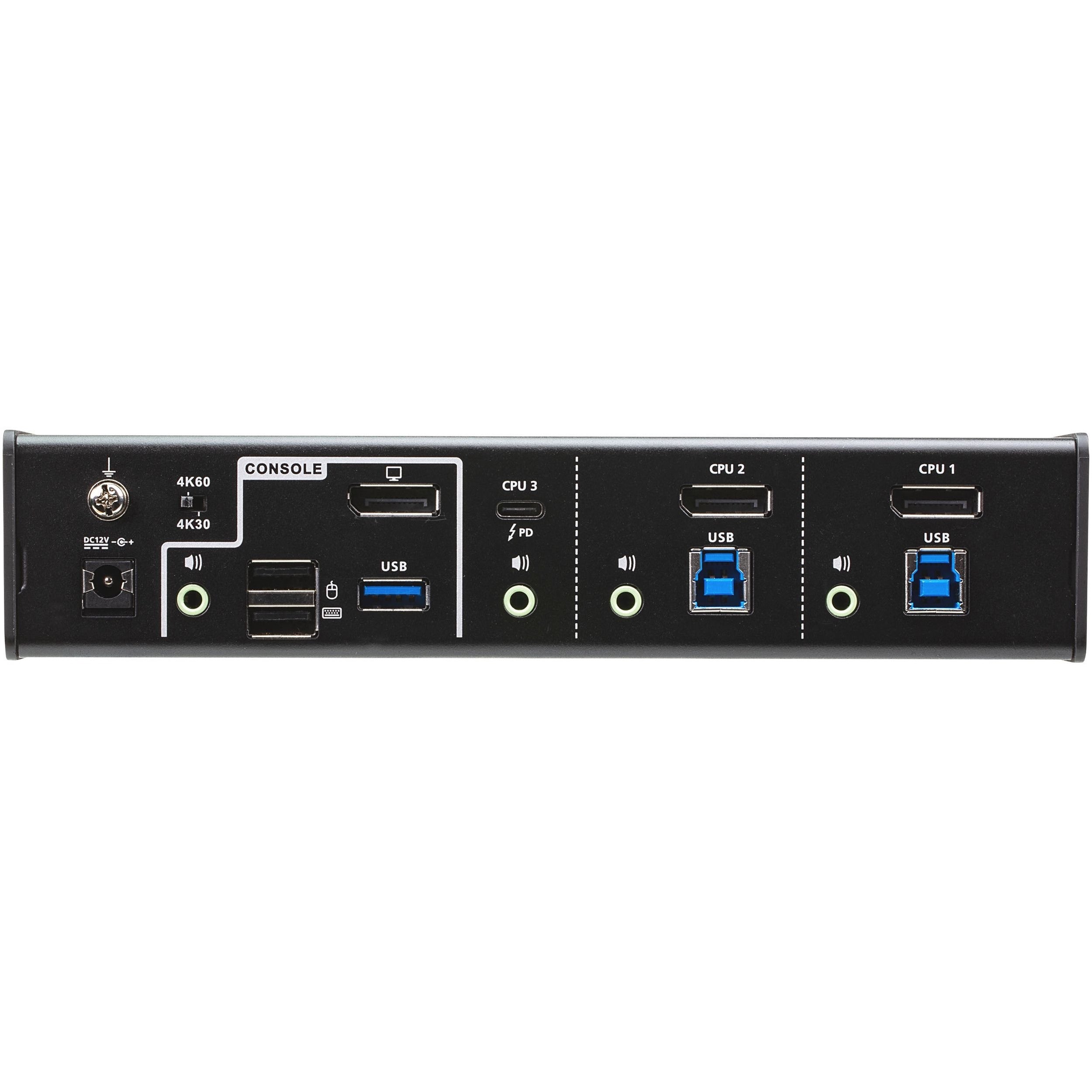 ATEN CS1953 3-Port USB-C DisplayPort Hybrid KVMP Switch - 3 Computer(s) - 4096 x 2160 - 7 x USB - 3 x DisplayPort - CS1953 - eCommerce Business Prime
