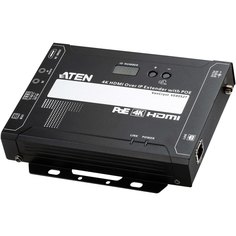 ATEN VE8952T 4K HDMI over IP Transmitter with PoE - 1 Input Device - 328.08 ft Range - 1 x Network (RJ-45) - 1 x USB - 1 x HDMI In - 4K UHD - 4096 x 2160 - Twisted Pair - Category 6 - Desktop, Rack-mo...  - VE8952T - eCommerce Business Prime