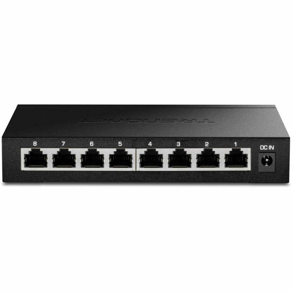 TRENDnet 8-Port Unmanaged 2.5G Switch, 8 x 2.5GBASE-T Ports, 40Gbps Switching Capacity, Backwards Compatible with 10-100-1000Mbps Devices, Fanless, Wall Mountable, Black, TEG-S380 - 8 Ports - 2 Layer ...  - TEG-S380 - eCommerce Business Prime