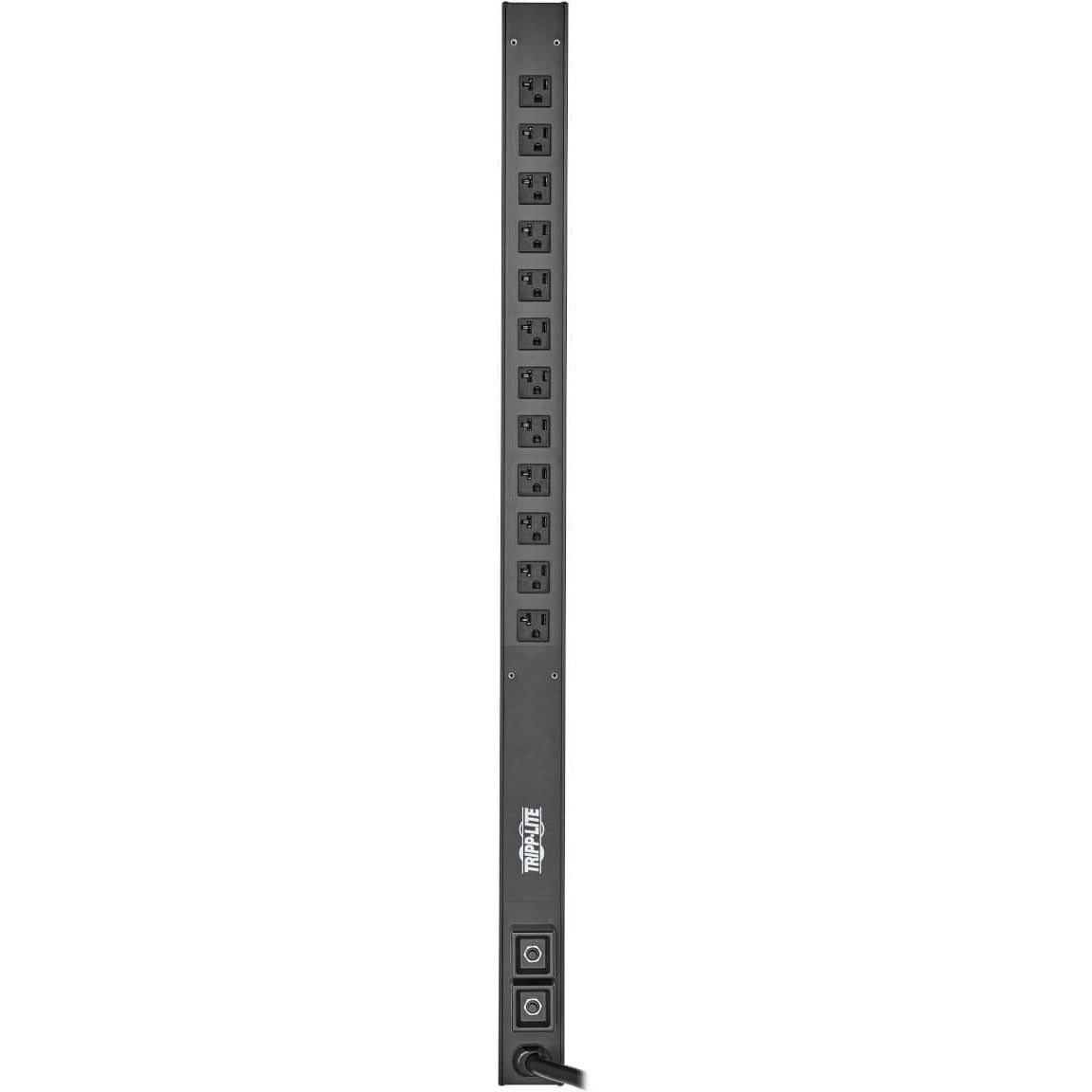 Tripp Lite PDU Basic 12 NEMA 5-15/20R L5-30P 2.9kW 120V 10ft Cord 36in 0U - Basic - NEMA L5-30P - 12 x NEMA 5-15/20R - 120 V AC - 0U - Vertical - Rack-mountable - PDUV30-36 - eCommerce Business Prime