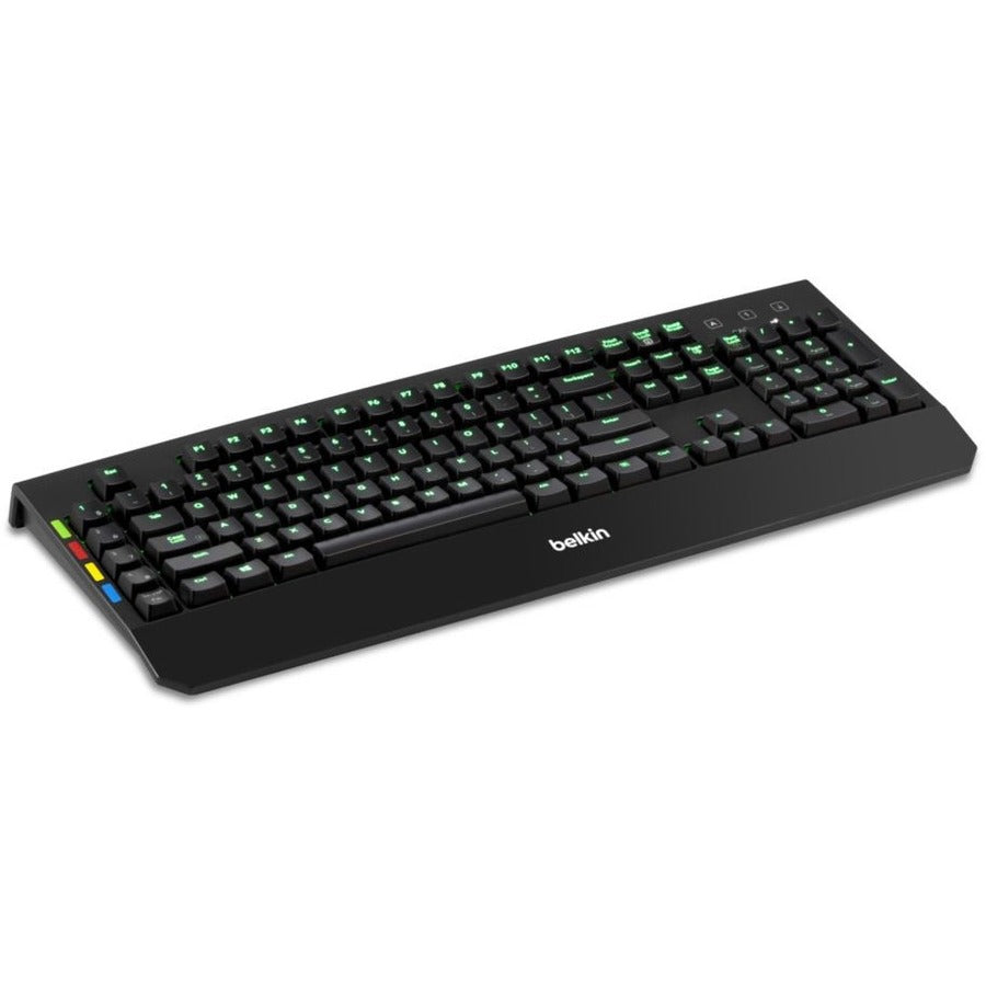 Belkin KVM Remote Control With Integrated Keyboard - Cable Connectivity - USB Interface - Rugged - KVM Switch - Mechanical Keyswitch - Black - TAA Compliant - F1DN008KBD - eCommerce Business Prime
