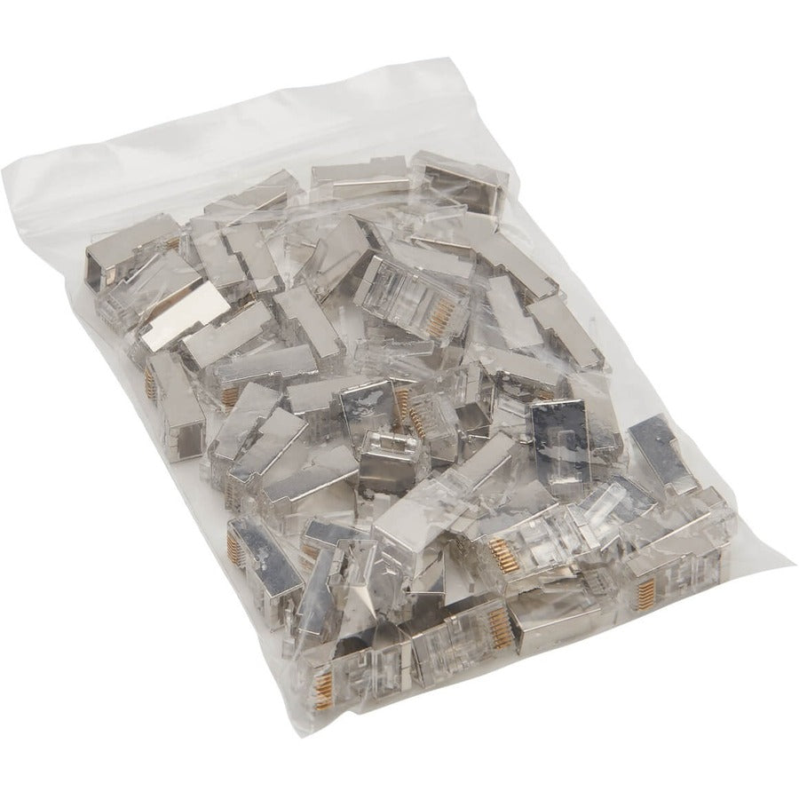 Tripp Lite Cat6 RJ45 Pass-Through FTP Modular Plug, 50 Pack - 50 Pack - 1 x RJ-45 Network Male - Clear - TAA Compliant - N232-050-FTP - eCommerce Business Prime