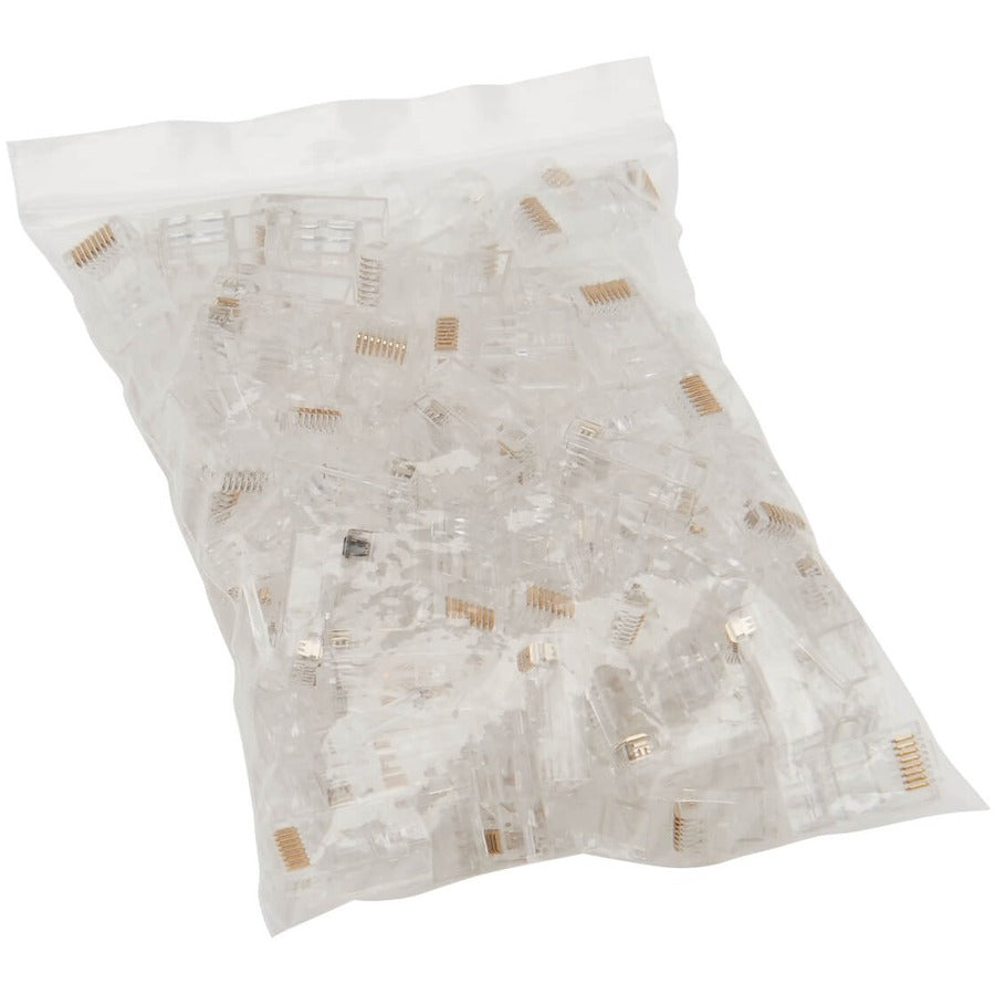 Tripp Lite Cat6 RJ45 Pass-Through UTP Modular Plug, 100 Pack - 100 Pack - 1 x RJ-45 Network Male - Clear - TAA Compliant - N232-100-UTP - eCommerce Business Prime