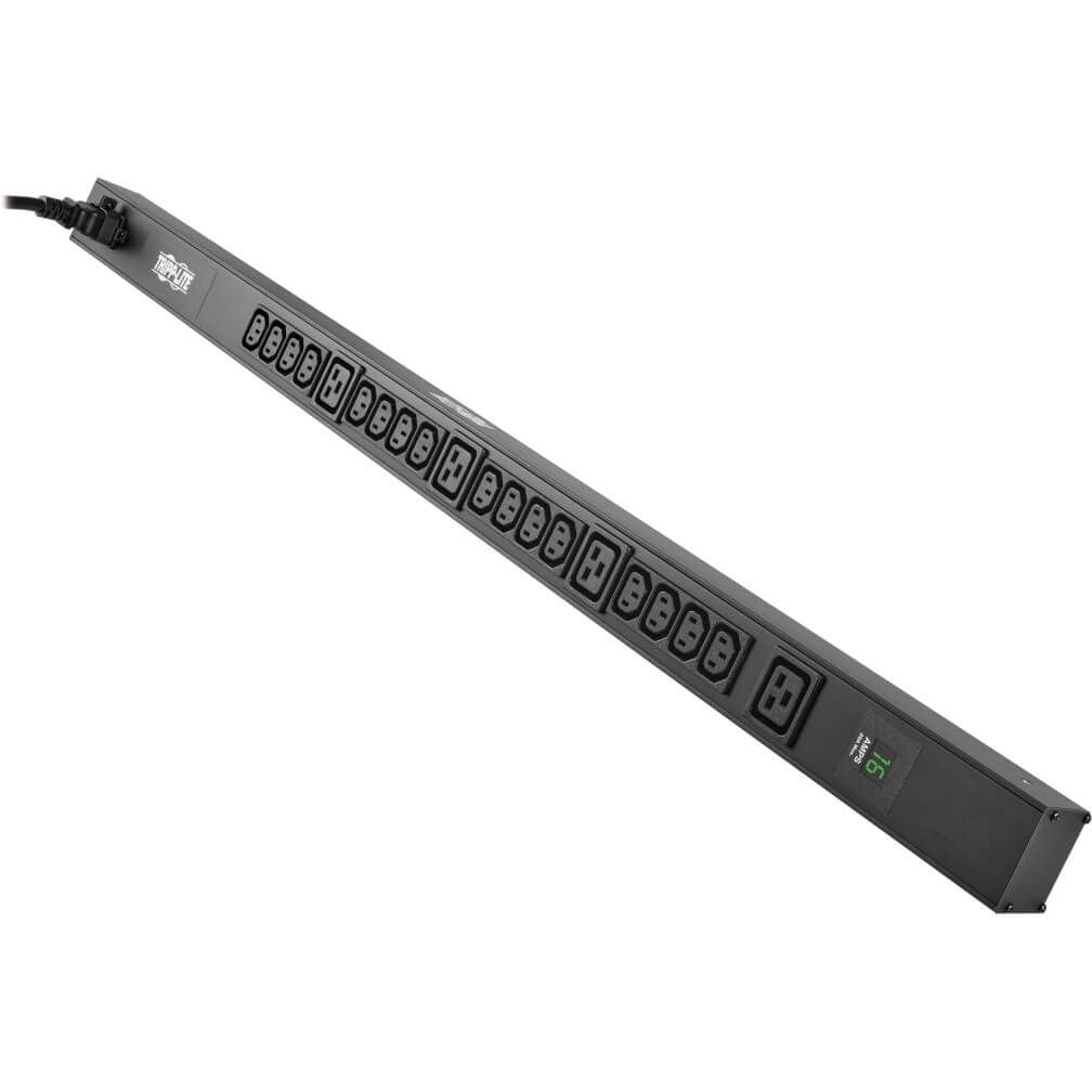 Tripp Lite PDU Metered 16 C13 4 C19 3.2/3.8kW 208/240V C20/L6-20P 10ft Cord - Metered - NEMA L6-20P, IEC 60320 C20 - 16 x IEC 60320 C13, 4 x IEC 60320 C19 - 230 V AC - 0U - Vertical/Toolless - Rack-mo...  - PDUMV20HV-36 - eCommerce Business Prime