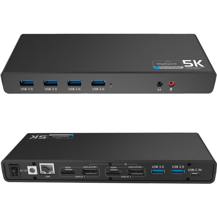4XEM USB-C 4K Ultra HD Multi-Display Universal Docking Station - for Notebook/Monitor - USB 3.1 (Gen 1) Type C - 6 x USB 3.0 - USB Type-C - Network (RJ-45) - HDMI - DisplayPort - Audio Line In - Audio...  - 4XUG69DK1 - eCommerce Business Prime
