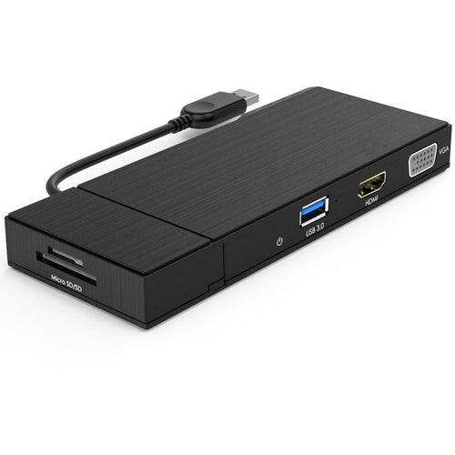 4XEM USB 3.0 Full HD Travel Mini Dock - for Notebook/Monitor - USB 3.0 Type A - 2 x USB 3.0 - Network (RJ-45) - HDMI - VGA - Wired - 4XUG39DH2 - eCommerce Business Prime