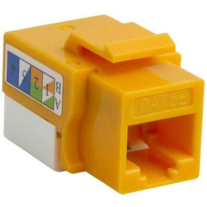 4XEM 10 pack Cat5e RJ45 Keystone Jack UTP 110-Type (Yellow) - 10 Pack - 1 x RJ-45 Network Female - Yellow - 4XKJC5EYL10PK - eCommerce Business Prime