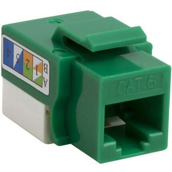 4XEM 10 pack Cat6 RJ45 Keystone Jack UTP 110-Type (Green) - 10 Pack - 1 x RJ-45 Network Female - Green - 4XKJC6GN10PK - eCommerce Business Prime