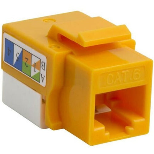 4XEM 10 pack Cat6 RJ45 Keystone Jack UTP 110-Type (Yellow) - 10 Pack - 1 x RJ-45 Network Female - Yellow - 4XKJC6YL10PK - eCommerce Business Prime