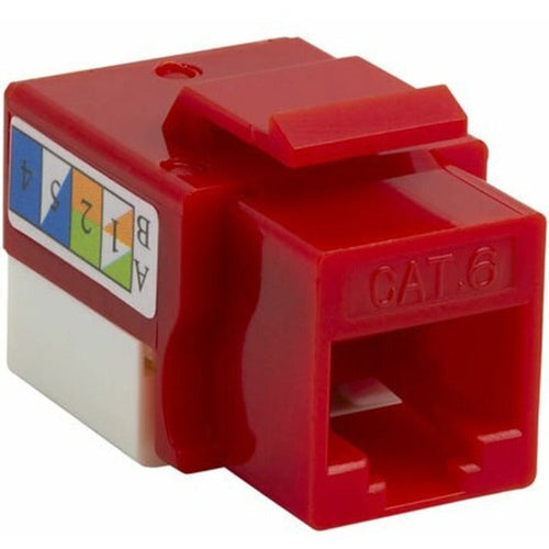 4XEM 10 pack Cat6 RJ45 Keystone Jack UTP 110-Type (Red) - 10 Pack - 1 x RJ-45 Network Female - Red - 4XKJC6RD10PK - eCommerce Business Prime