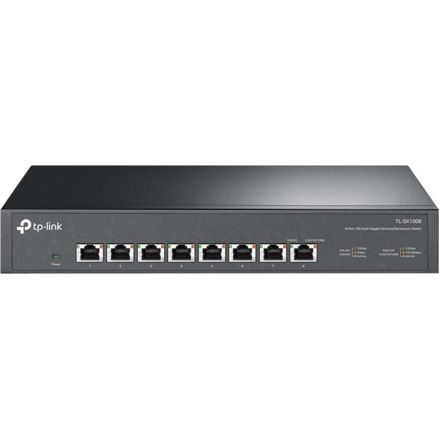 TP-Link TL-SX1008 - 8 Port 10G/Multi-Gig Unmanaged Ethernet Switch - Limited Lifetime Protection - Desktop/Rackmount - Plug & Play - Sturdy Metal Casing - Speed Auto-Negotiation - TL-SX1008 - eCommerce Business Prime
