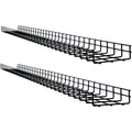 Tripp Lite Wire Mesh Cable Tray - 150 x 50 x 1500 mm (6 in. x 2 in. x 5 ft.), 2-Pack - Cable Tray - Black Powder Coat - 2 Pack - Steel - SRWB6210X2STR - eCommerce Business Prime
