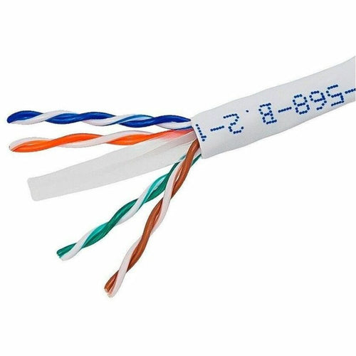 4XEM 1000FT Cat5e UTP Network Patch Cable Roll (White) - 1000 ft Category 5e Network Cable for Network Device, Home Theater System, Desktop Computer - First End: Bare Wire - Second End: Bare Wire - CM...  - 4XCAT5E1000WH - eCommerce Business Prime