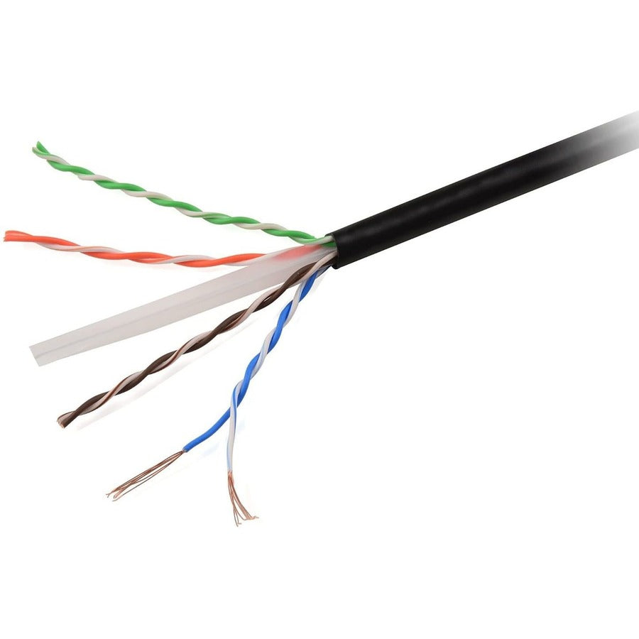 4XEM 1000 ft Roll Black Cat6 Stranded CM-Rated For In-Wall Use - 1000 ft Category 6 Network Cable for Network Device, Home Theater System, Desktop Computer, Patch Panel - First End: Bare Wire - Second...  - 4XCAT6STRANDBK - eCommerce Business Prime