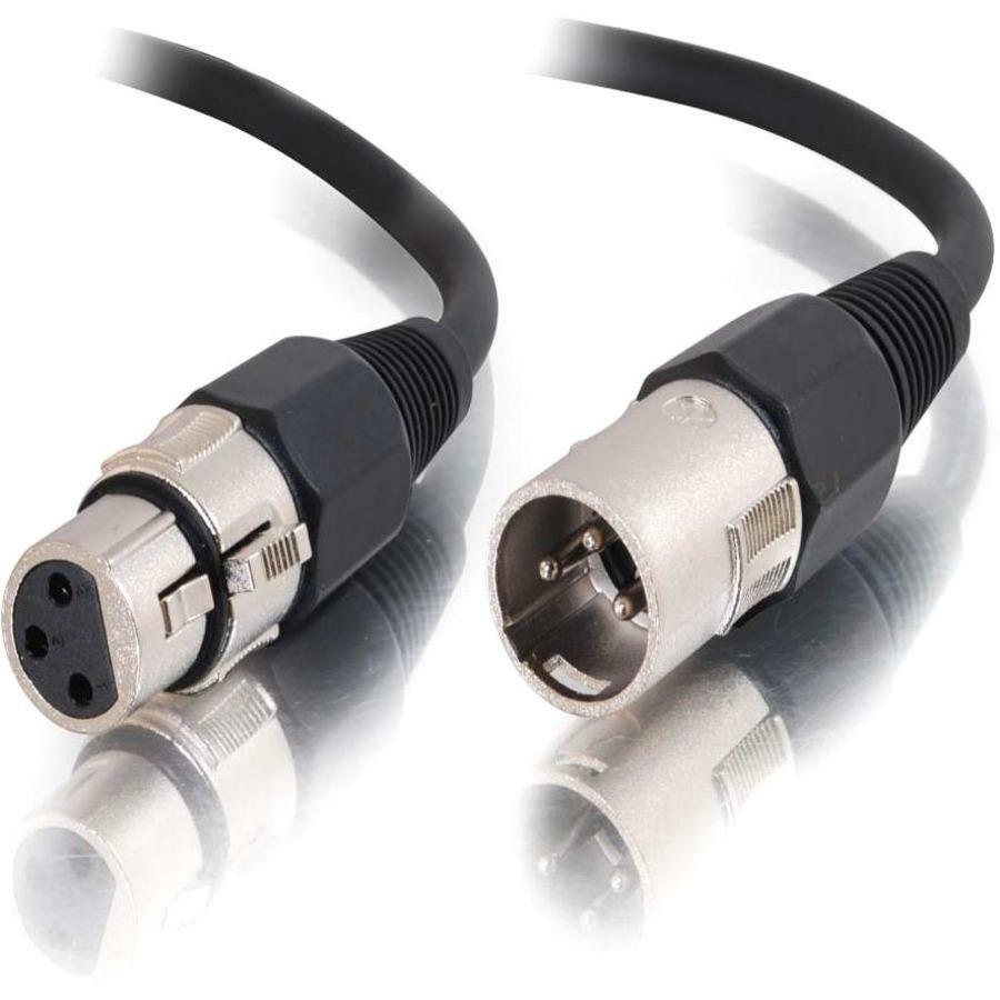 C2G 25ft Pro-Audio XLR Male to XLR Female Cable - XLR Male - XLR Female - 25ft - Black - 40061 - eCommerce Business Prime