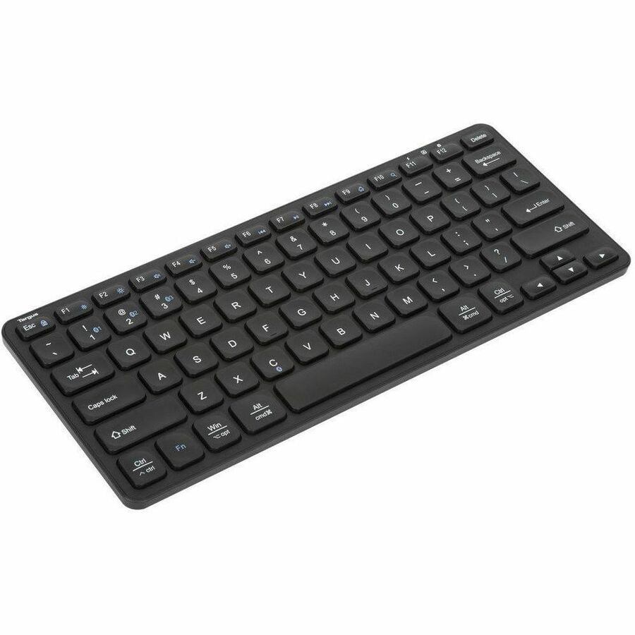 Targus Compact Multi-Device Bluetooth Antimicrobial Keyboard - Wireless Connectivity - Bluetooth - Tablet, Smartphone, Notebook - PC, Mac - AAA Battery Size Supported - Black - AKB862US - eCommerce Business Prime