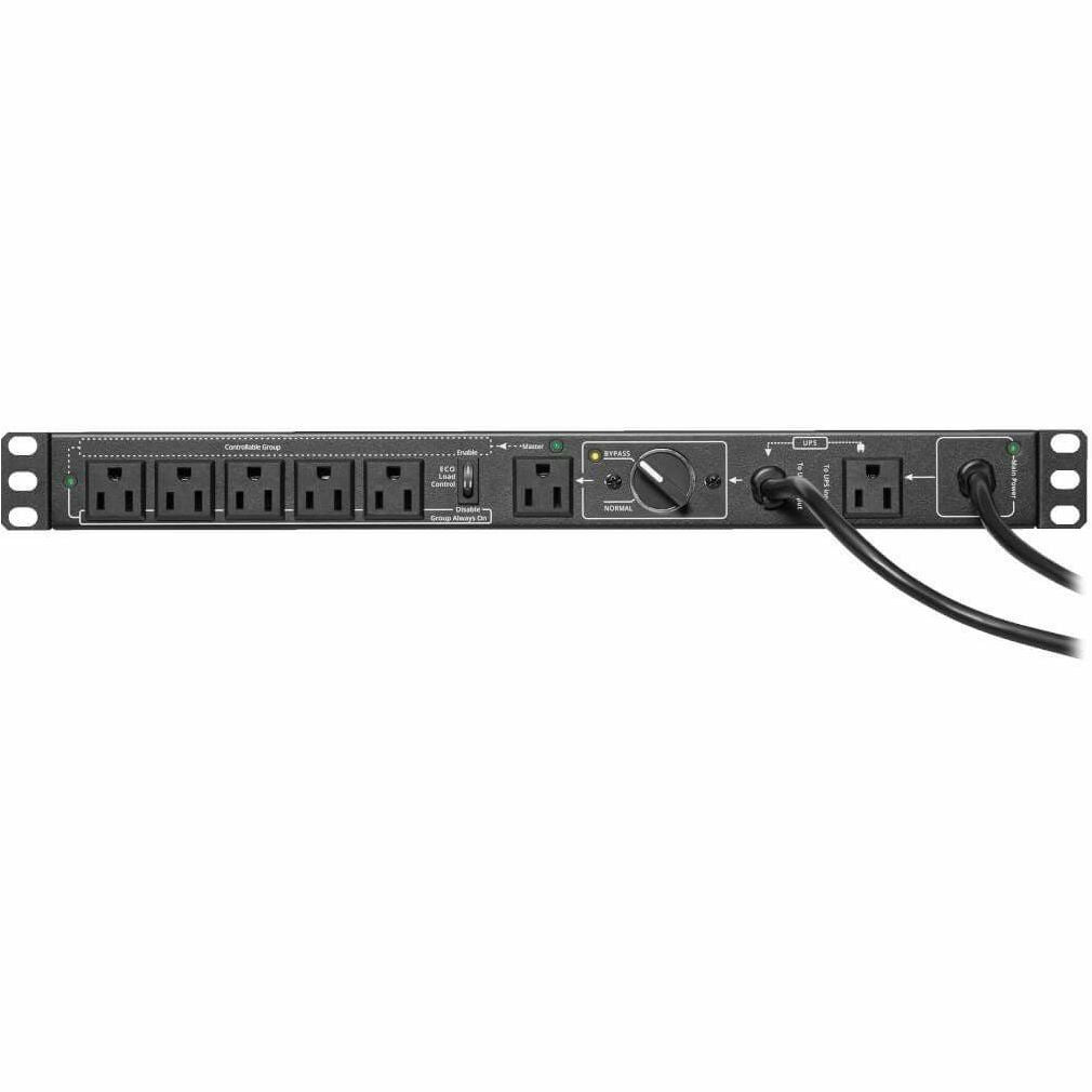 Tripp Lite PDU Hot Swap with Manual Bypass 15A 6 5-15R 2 5-15P Inputs 1URM - Manual Bypass - NEMA 5-15P - 6 x NEMA 5-15R - 120 V AC - 1U - Horizontal - Wall-mountable, Rack-mountable - Hot-swappable - PDUB151U - eCommerce Business Prime