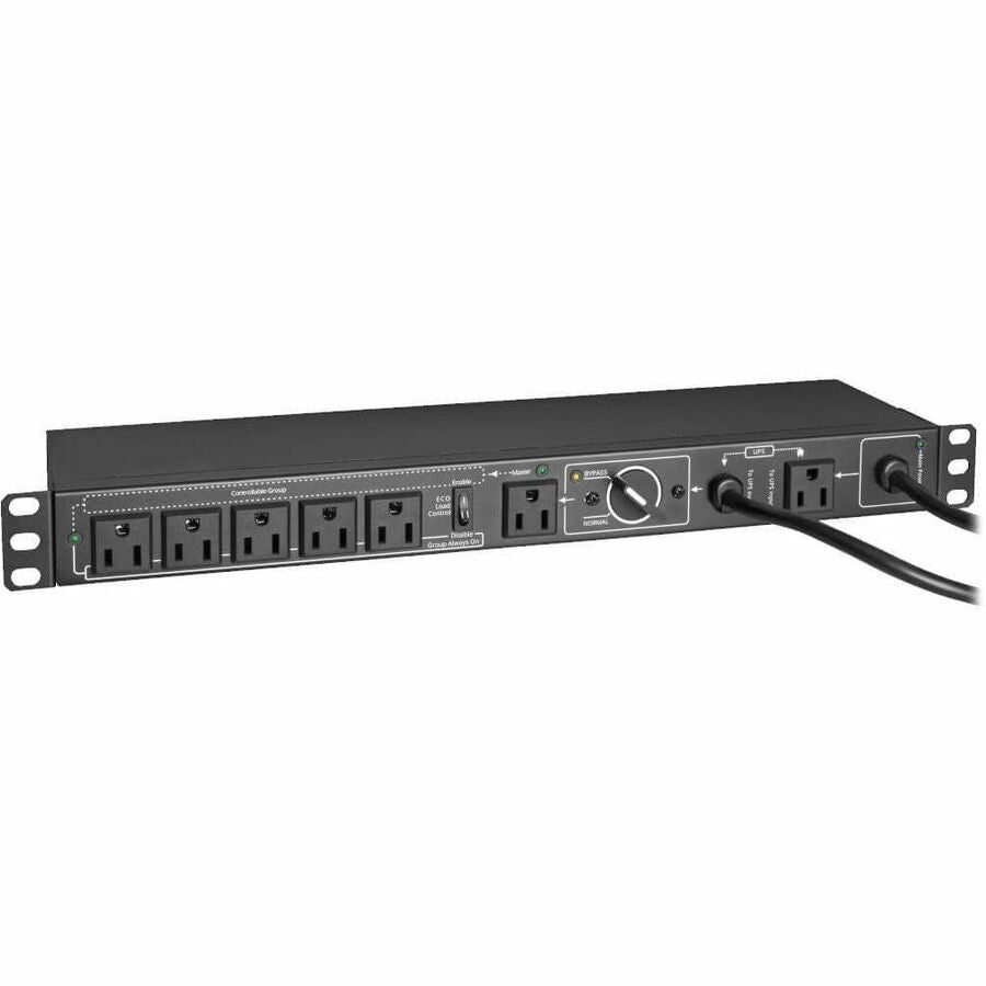 Tripp Lite PDU Hot Swap with Manual Bypass 15A 6 5-15R 2 5-15P Inputs 1URM - Manual Bypass - NEMA 5-15P - 6 x NEMA 5-15R - 120 V AC - 1U - Horizontal - Wall-mountable, Rack-mountable - Hot-swappable - PDUB151U - eCommerce Business Prime