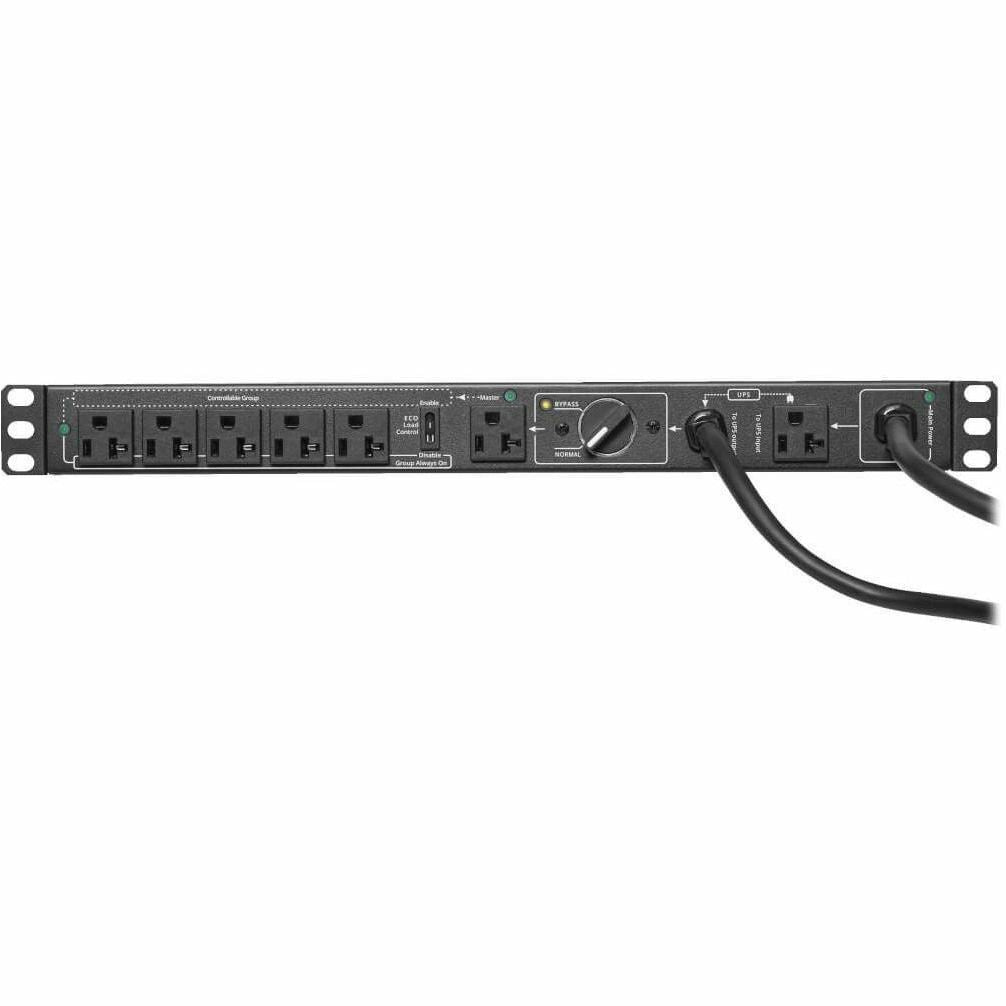 Tripp Lite PDU Hot Swap with Manual Bypass 15A 6 5-20R 2 5-20P Inputs 1URM - Manual Bypass - NEMA 5-20P - 6 x NEMA 5-20R - 120 V AC - 1U - Horizontal - Wall-mountable, Rack-mountable - Hot-swappable - PDUB201U - eCommerce Business Prime